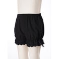 thumbnail image 3 of TiaoBug Girls' Ruffle Lace Bloomer Shorts Party Underskirt Safety Bottom Pumpkin Pants Undershorts Black 7-8, 3 of 7