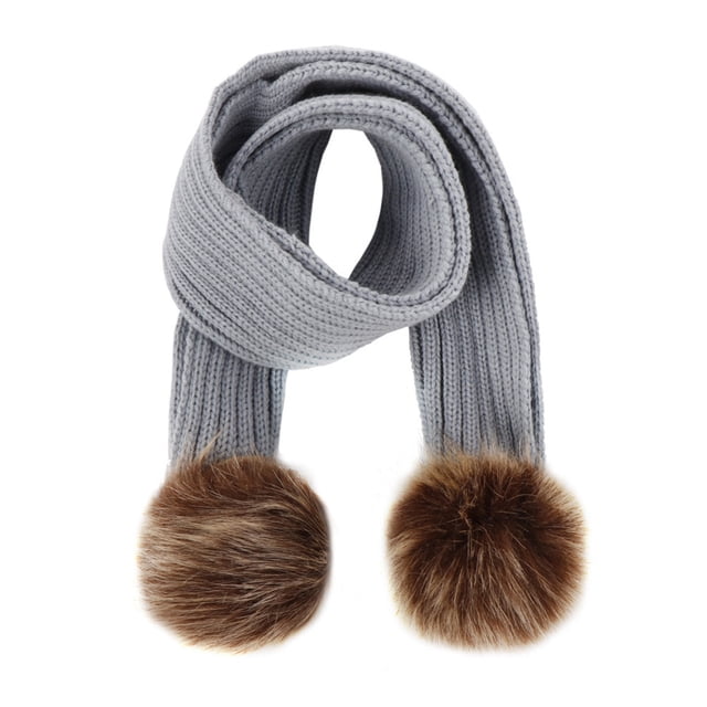 110CM Baby Solid Autumn/Winter Double Knitted Wool Scarf