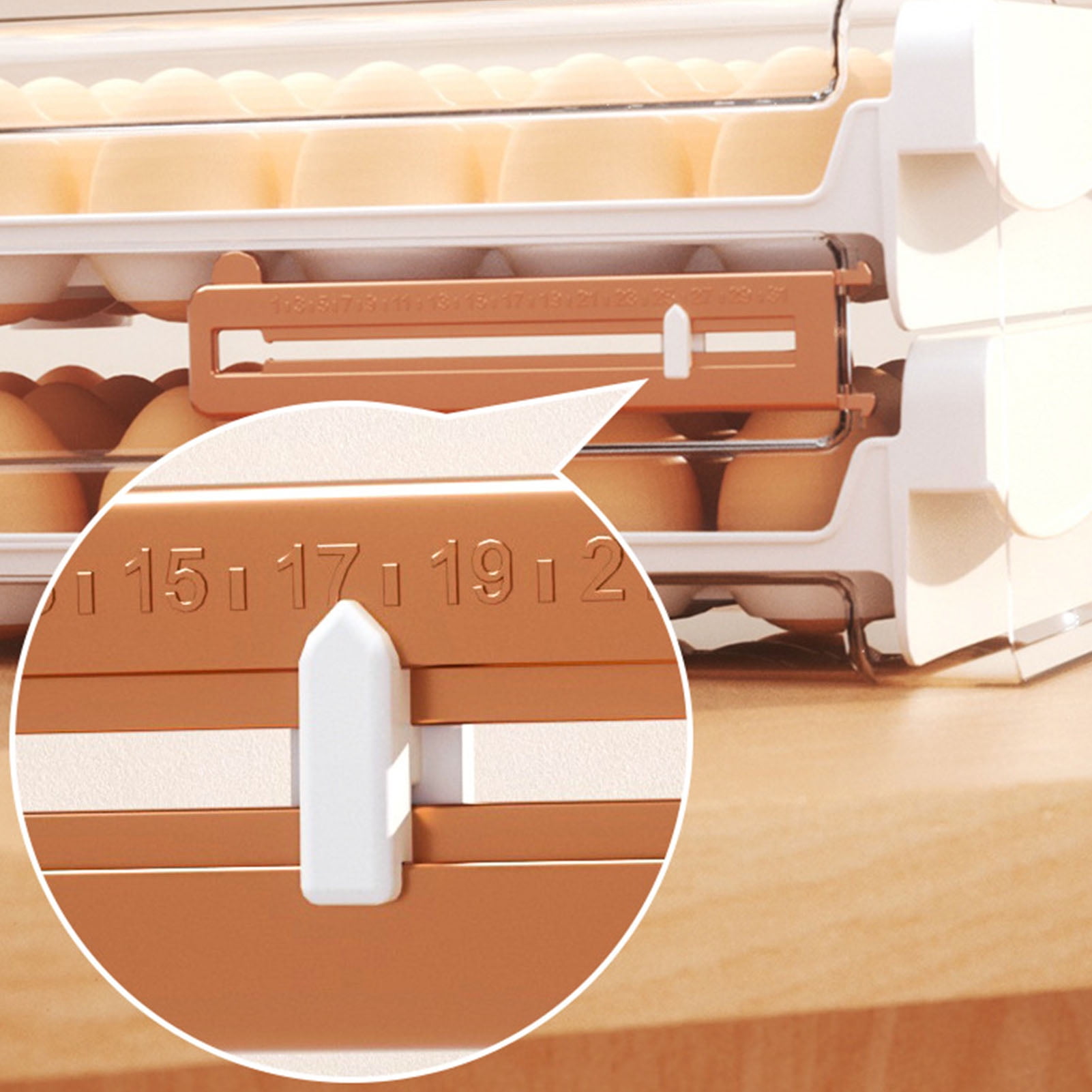 Refrigerator Egg Holder, Stackable Fridge Egg Tray Container Spacious Clear  For Apartment