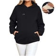 thumbnail image 2 of Yeaiivve Maternity Hoodie for Women Front Hidden Zipper Nursing Hooded Pullover Tops Long Sleeve Pregnancy Sweatshirt for Breastfeeding Black,S, 2 of 8