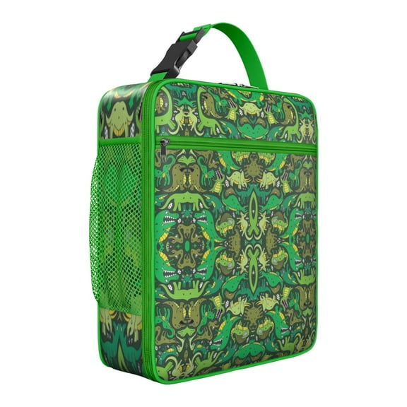 Dinosaur Insulated Lunch Box Student Reusable Lunch Bag Water-Resistant Lunch Tote Portable Bag Office Hiking