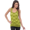 thumbnail image 1 of Sheer Nylon Lace Racerback Tank Top, 1 of 1
