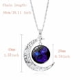 thumbnail image 3 of Collar de 12 constelaciones para mujer, colgante de luna con gema del tiempo simple, cadena de suéter, joyería, 3 of 6