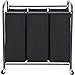 thumbnail image 3 of STO STO Laundry Sorter 3 Section, 3 Bag Laundry Hamper, Rolling Laundry Cart, Laundry Basket with Heavy Duty Lockable Wheels and Removable Bag for Clothes Storage, Black, 3 of 4