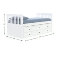 thumbnail image 2 of OS Home and Office Furniture Model 0235-K12-R-KD Twin Rake Bed with 12 Drawers in White, 2 of 6