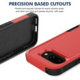 thumbnail image 4 of Decase for Google Pixel 9A Case, Shockproof Heavy Duty Hybrid Protection Hard PC Shell Flexible TPU Bumper, Military Grade Drop Proof Durable Protective Case with Screen Protector,Red, 4 of 5