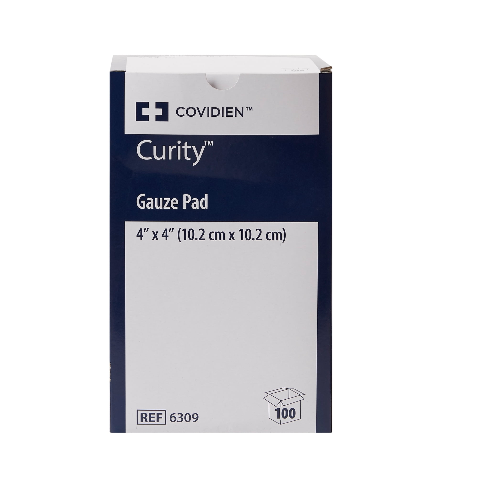 Curity Gauze Pad, 12-Ply Gauze Sponge, 4 in x 4 in, 100 per Pack, 1 Pack