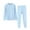 Light Blue, variant on Tqyyweavej 2 Piece Set for Boys and Girls Thermal Underwear for Kids, Boys Long Sleeve Base Layer Thermals Top and Bottom Set