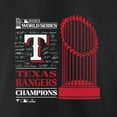 thumbnail image 5 of Men's Fanatics Black Texas Rangers 2023 World Series Champions Signature Roster T-Shirt, 5 of 5