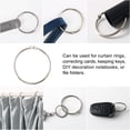 thumbnail image 6 of 12pcs Household Sea Round Style 1.5" Metal Shower Curtain Hook Rolling Hook Clip Bathroom, 6 of 7