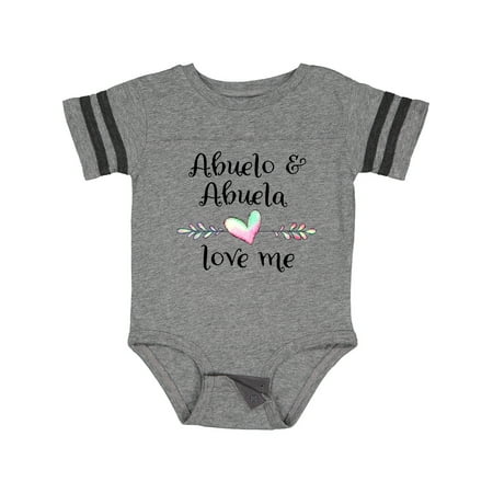 

Inktastic Abuelo and Abuela Love Me- Heart Grandchild Gift Baby Boy or Baby Girl Bodysuit