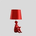 thumbnail image 1 of 21.25 in. Red Modern Clown Phone Holder Resin Table Lamp, 1 of 1