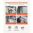 thumbnail image 5 of KFFKFF Stainless Steel Pet Washing Station, 62-Inch Grooming Tub with Stairs, Water Filter Board, Faucet, Showerhead, and Soap Holder for Pets of All Sizes (Left Door), 5 of 9