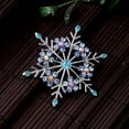 thumbnail image 2 of GOOHOCHY Rhinestone Broche Pin Vintage Snowflake Lapel Pin Regalo de Navidad para mujeres, 2 of 8