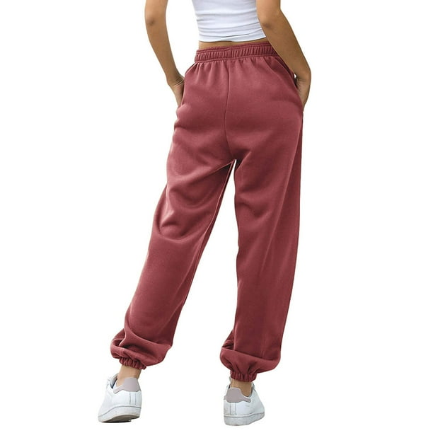 nsendm Female Pants Adult Women Cargo Pants with Pockets Women's Bottom Sweatpants  Joggers Pants Workout High Waisted Womens Straight Leg(A, XL) 