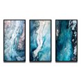 thumbnail image 2 of Designart "Arctic Glacier Landscape Aerial Perspective IV" Glacier Framed Wall Art Set Of 3 - Blue Country Frame Canvas Set For Living Room Decor, 2 of 6