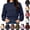 Navy, variant on Womens Mockneck Sweatshirt Fashion Solid Color Casual Oversized Cropped Pullover Fall Outfits