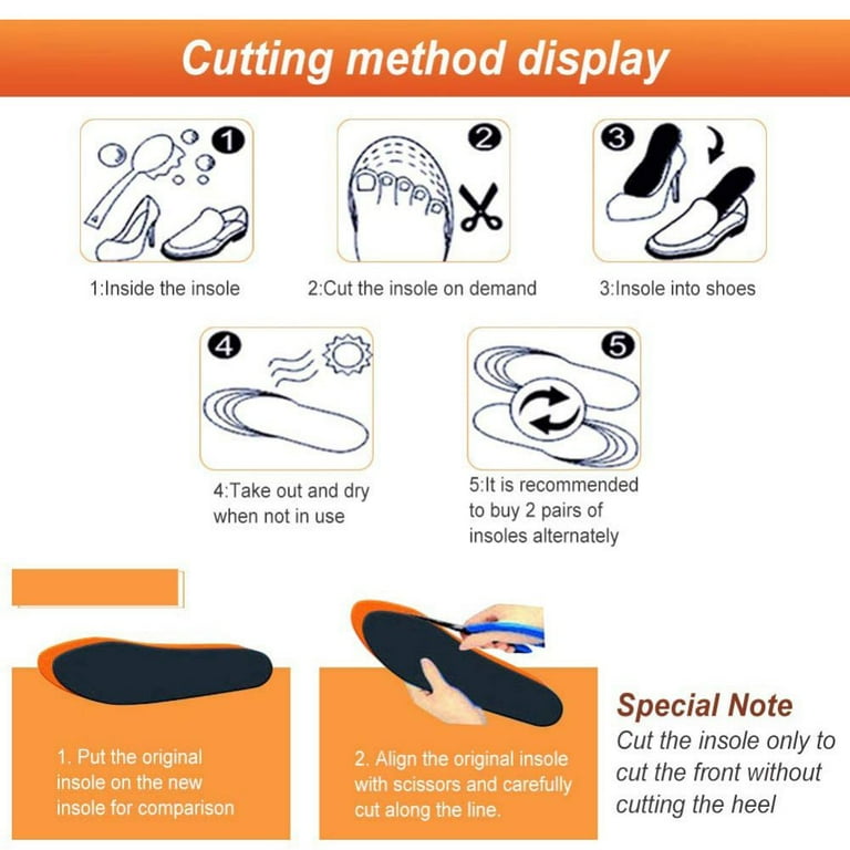 Winter Warm Shoe Insole Rechargeable Size 41 46 Cuttable for