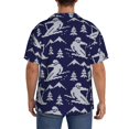 thumbnail image 3 of Naloa Abstract Skiing Men's Loose Fit Cuban Collar Short-Sleeve Shirt, Hawaiian Shirts, Mens Shirts Casual for Everyday Wear Outings-Large, 3 of 5