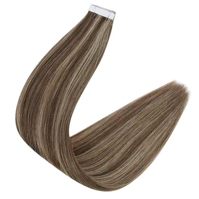 Typpkmm Extensiones De Cabello Humano Con Cinta Brillante 100g