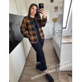 thumbnail image 5 of Zeagoo Womens Fleece Jacket Fuzzy Stand Collar Western Aztec Snap Button Down Jacket Outerwear with Pockets, 5 of 5