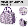 thumbnail image 6 of Lunch Bag Lunch Box for Women Reusable Insulated Lunch Bags,Water-Resistant Concept Pink and Ultraviolet Pineapple Cooler Lunch Tote Bag, Large Capacity for Work Travel Picnic, 6 of 6
