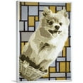 thumbnail image 1 of ARTCANVAS Pomeranian Dog Breed Yellow Geometric Pattern Canvas Art Print - Size: 26" x 18" (1.50" Deep), 1 of 9
