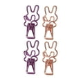 thumbnail image 4 of Wire Binder Clips, 100Pcs Hollowed Out Purple And Gold Metal Binder Clips Strong Clamping  For Documents, 4 of 8
