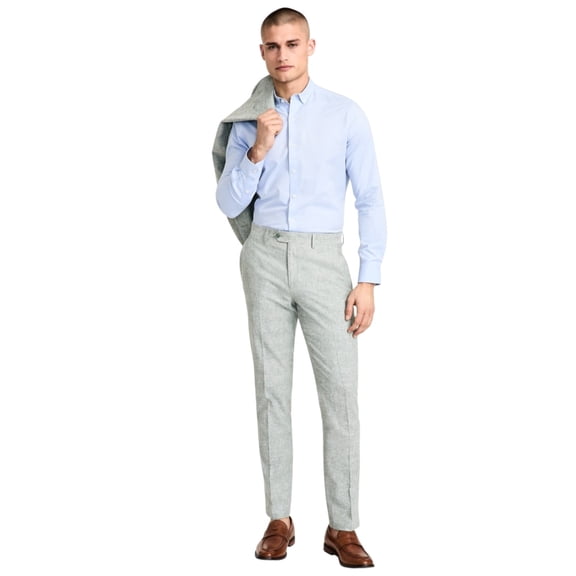 Bar Iii Mens Slim fit Dress Pants 32 / 30 Light Green Solid Stretch