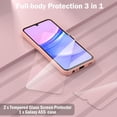 thumbnail image 3 of for Samsung Galaxy A55 5G Case with 2 Pack Screen Protector, Liquid Silicone with Soft Anti-Scratch Microfiber Lining Shockproof Protective Cover for Galaxy A55 5G Silicone Phone Case Pink, 3 of 14