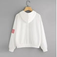 thumbnail image 4 of Womens Sweatshirt Women's Hoodie Letter Flag Printed Sweatshirt Long Sleeve Pullover Tops Blouse Fashions for Women Three Quarter Zip Oversized Zip up Hoodie for Women Womens Sweatshirts And White XL, 4 of 5
