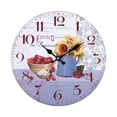 thumbnail image 2 of Wall Clock under $5! CQCYD European Retro Wall Clock, Sunflower Design Silent Non-Ticking Analog Clock, 30cm Living Room Bedroom Decor, Battery Operated Easy to Read, 2 of 4