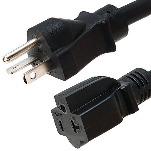 NEMA 5-20 Extension Power Cord - 6 Foot, 20A/125V - UL Listed - Iron Box Part # IBX-1010-06
