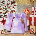 thumbnail image 7 of ZICANCN Christmas Gift Bags, Abstract Pastel Violet Painting Reusable Fabric Drawstring Storage Bags with Drawstring, Small Size, 7 of 7