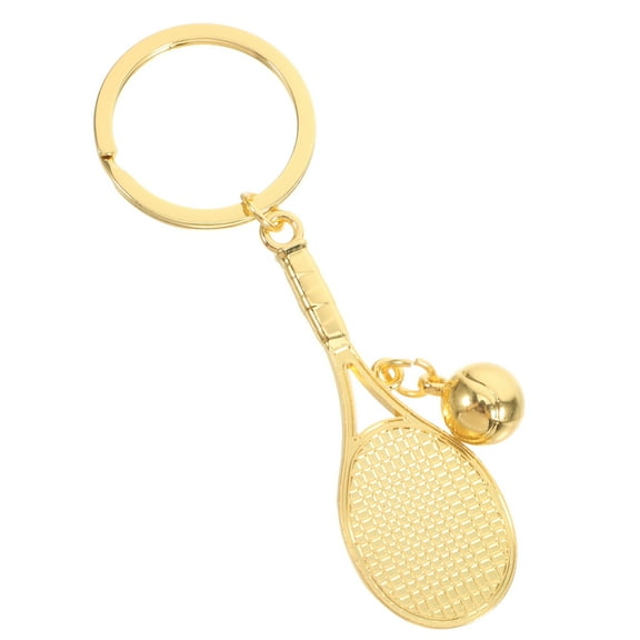 Cute Tennis Ball Key Ring Racquets Charm Keychain Sports Players Keychain for Tennis Souvenir Graduation Party Favors
