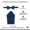 thumbnail image 6 of CTM  Woven Bow Tie and Handkerchief Set (Men), 6 of 6