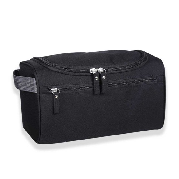 Inteprter Neceser de maquillaje portátil para hombre, bolsa de almacenamiento de cosméticos para mochileros, neceser impermeable para oficina y Hotel, Almacenamiento y organización del hogar Negro Inteprter HA3216-01B