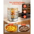 thumbnail image 4 of VEVOR 3-Tier Commercial Food Warmer Display, 800W Food Display Warmer with LED Light, Adjustable Shelf and Stainless Steel Frame, 86℉~185℉ Air Heating, 60L, 4 of 9