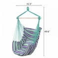 thumbnail image 6 of Swing Hanging Chair,Hanging Rope Chair with 2 Pillows,Hammock Chair with Wood Support Bar,Large Cotton Canvas Swing Seat, for Bedroom, Patio, Porch, Yard, Garden, Outdoor, 6 of 9
