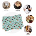 thumbnail image 6 of Rocae Christmas Dachshund Printed Heat Resistant Place Mats,Classic Hemstitch Cloth Fabric Placemats Imitation Linen Place Mat Table Mats 18x12 inch, 6 of 9