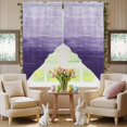 thumbnail image 5 of Swag Curtains Valances for Windows, Purple White Brush Stroke Textured Short Kitchen Window Curtains Over Sink, Abstract Modern Cafe Curtains Panel Set Of 2,Rod Pocket, 36 Inches Length, 5 of 9