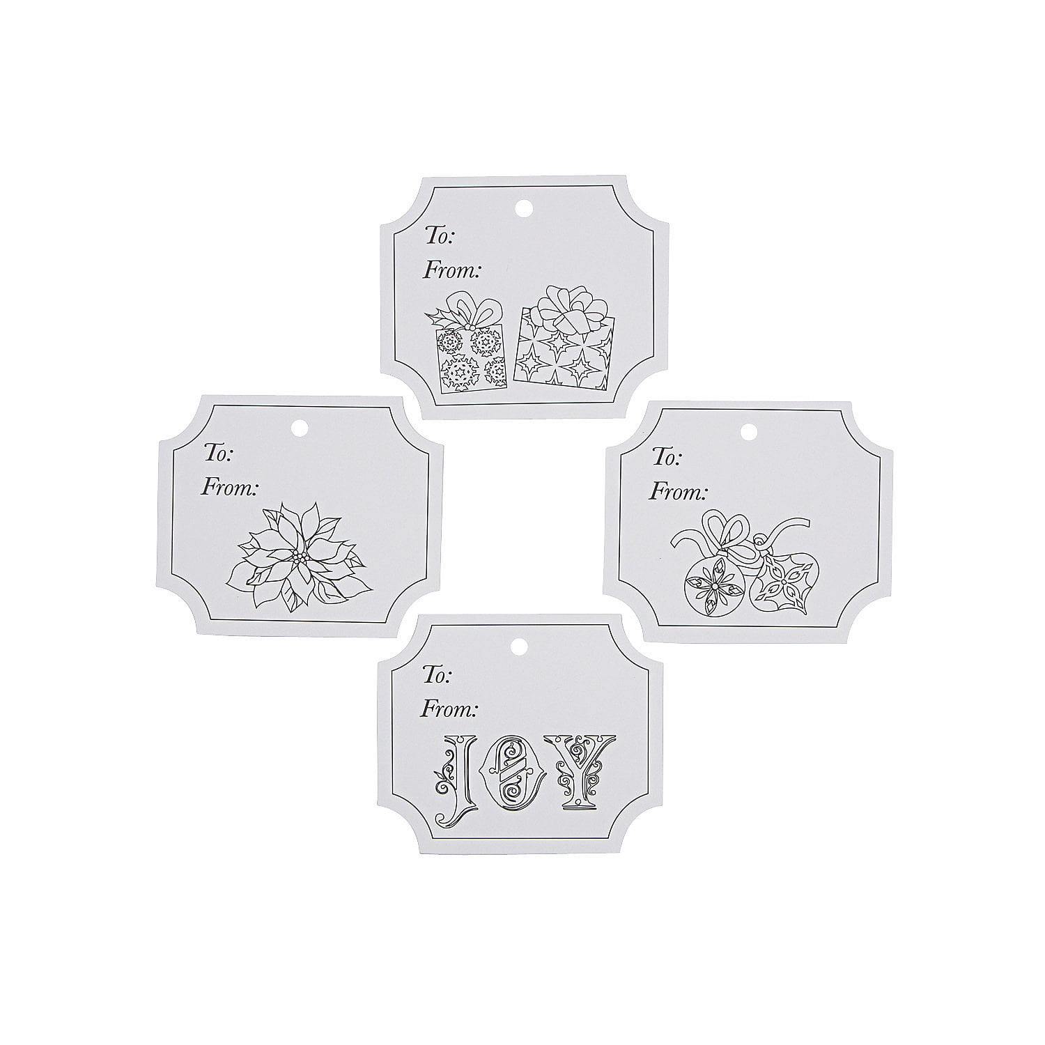 Download Adult Coloring Christmas Gift Tags Craft Kits 12 Pieces Walmart Com Walmart Com PSD Mockup Templates