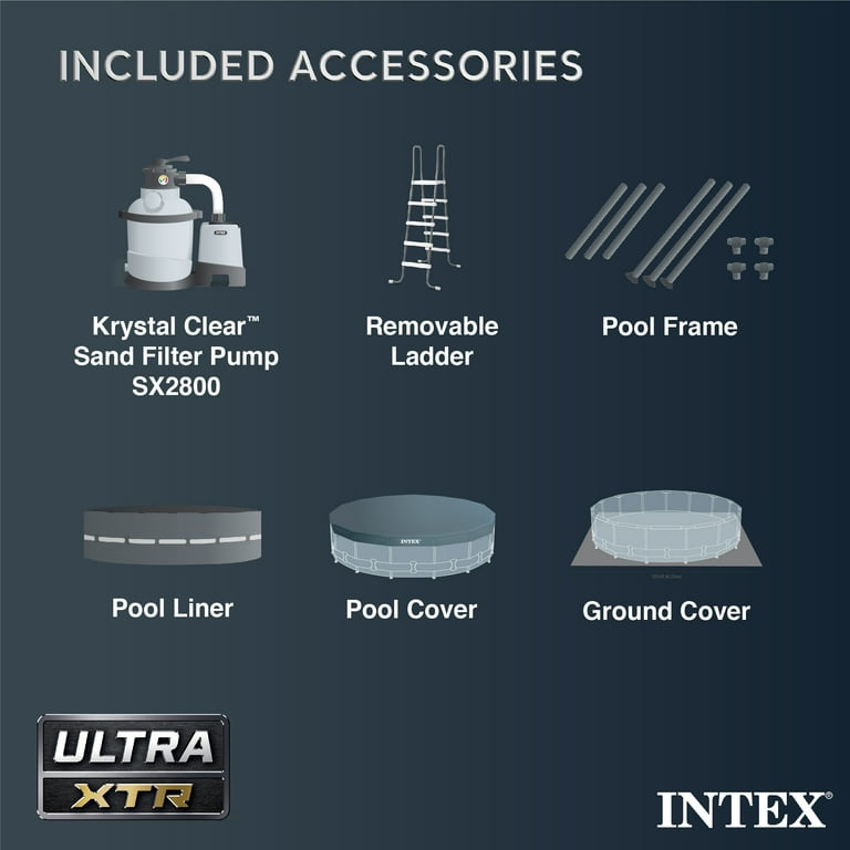 UNIVERSAL ENTERTAINMENT - pon INTEX 24ft x 52in Ultra XTR Above Ground Swimming Pool, Sand
