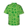 thumbnail image 3 of Kll Men'S Hawaiian Shirt Short Sleeve Button Down Beach Shirts-St Patrick'S Day, 3 of 8