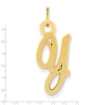 thumbnail image 2 of 14K Yellow Gold Small Script Design Letter Y Initial Charm Pendant, 2 of 2