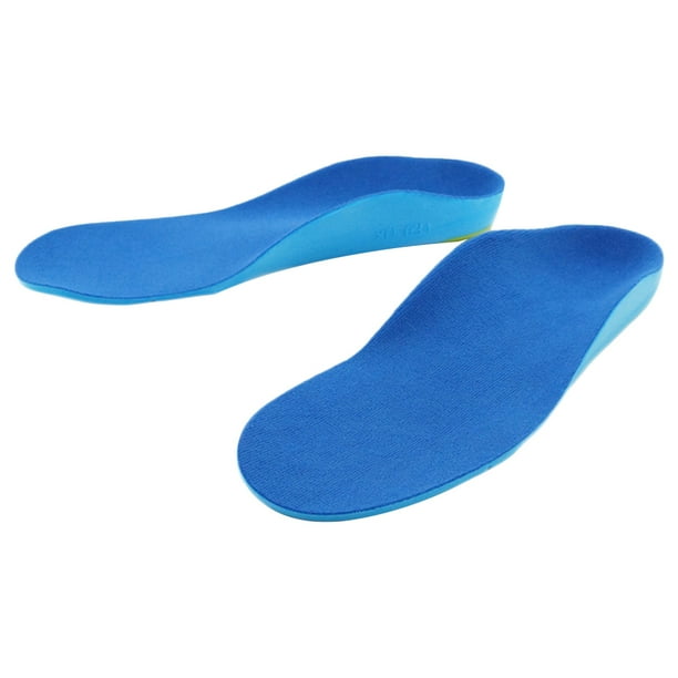 EeaseMX Plantillas ortopédicas antideslizantes para pie plano para niños, soportes de arco de pierna XO, almohadillas correctoras, insertos para zapatos para niños y niñas (azul, 36-39 yardas)