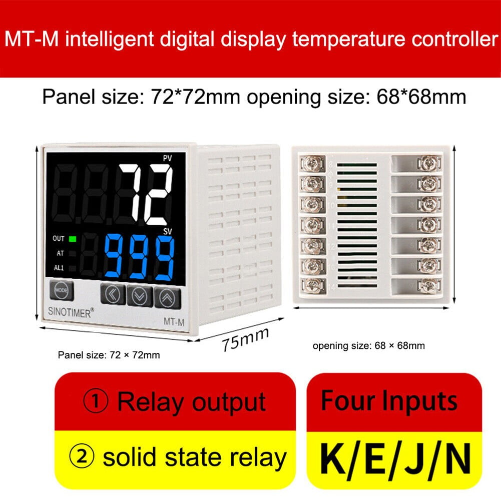 Digital PID Thermostat Relay/SSR Dual Output Temperature Regulator