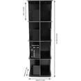 thumbnail image 3 of YIYIBYUS Rotating Bookshelf Tower, 360 Display 4-Tier Floor Standing Bookcase Storage Rack for Kids & Adult, Wood Narrow Revolving Bookcase Book Shelf Organizer for Bedroom, Living Room (Black), 3 of 7