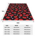 thumbnail image 3 of Fuzoiu lips and hearts Print Ultra-Soft Micro Fleece Blanket,All Seasons Flannel Throw, Lightweight Blanket for Bed, Sofa, Couch, Movie Night, Camping, and Travel-40"x30", 3 of 7