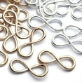 thumbnail image 5 of Infinity Connector Charms,50pcs Infinity Symbol Connectors Alloy Infinity Link Charms Silver and Golden Jewelry Accessories for DIY Necklace Bracelet,32x13mm, 5 of 8